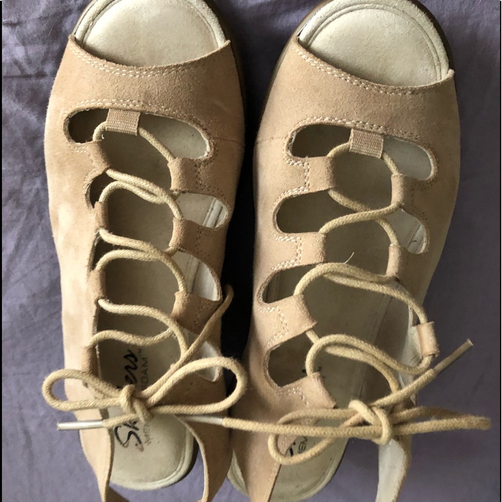 Lace up cute and comfortable shoes.